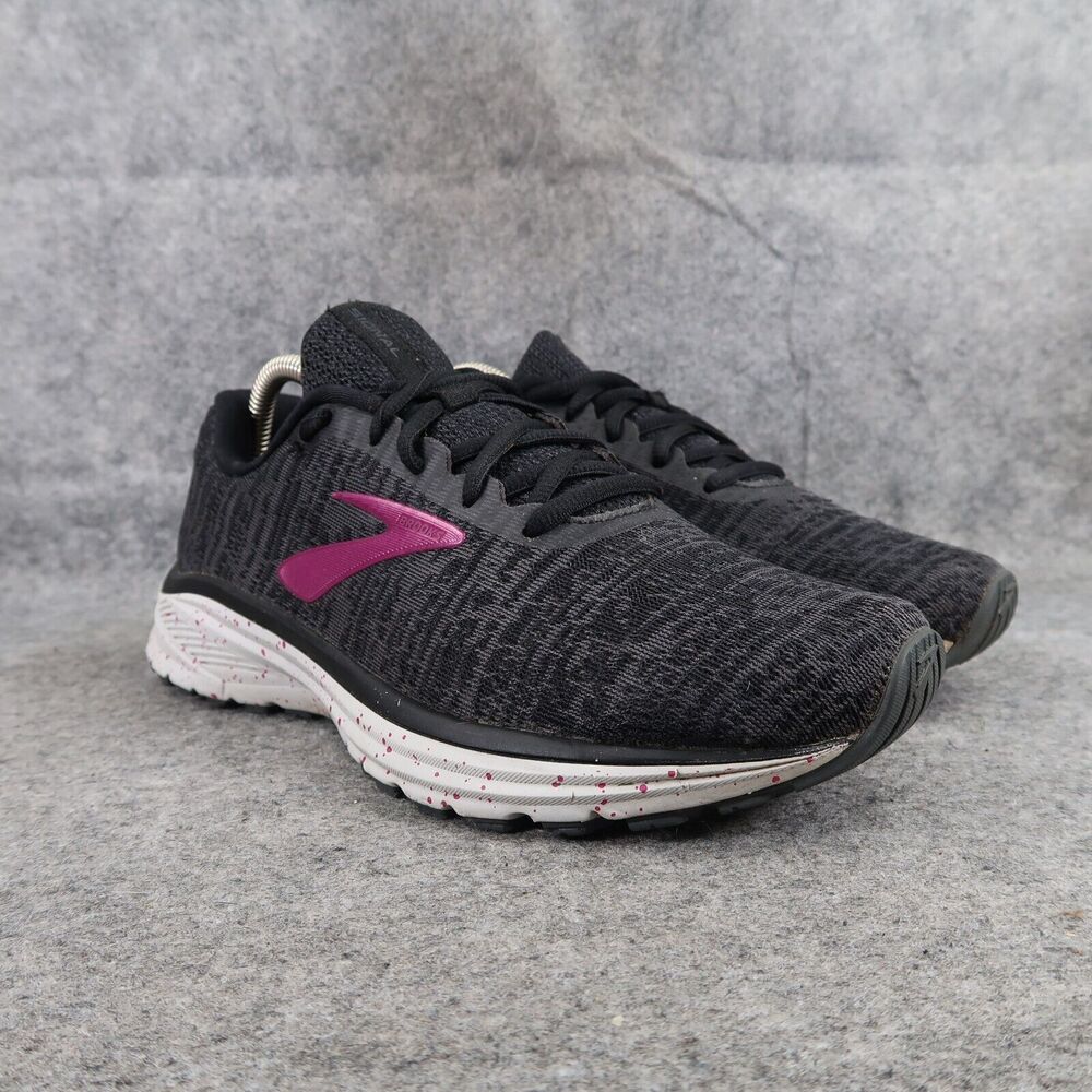 Brooks Shoes Womens 9 Athletic Trainers Signal Running Active Comfort Grey Pink